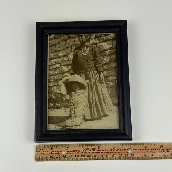 Harmon Percy Marbles 5x7 Photo Menominee Woman‎ Child Cradleboard 1911-1926